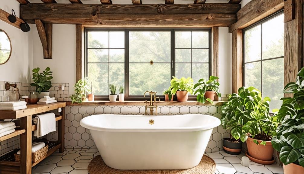 farmhouse barn bathroom tile