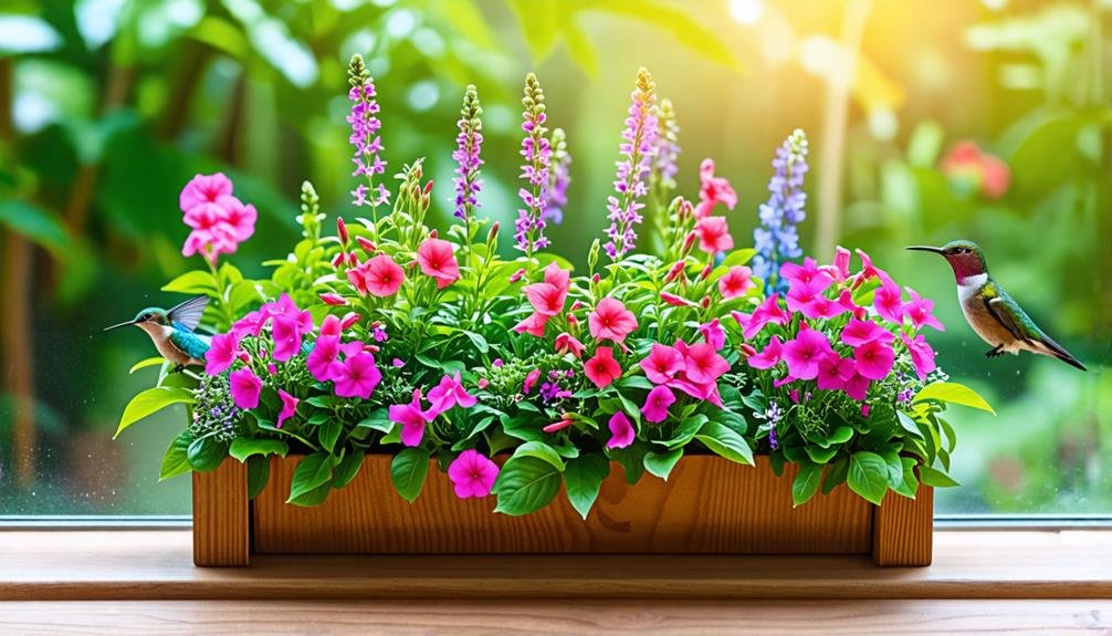 hummingbird friendly garden window box