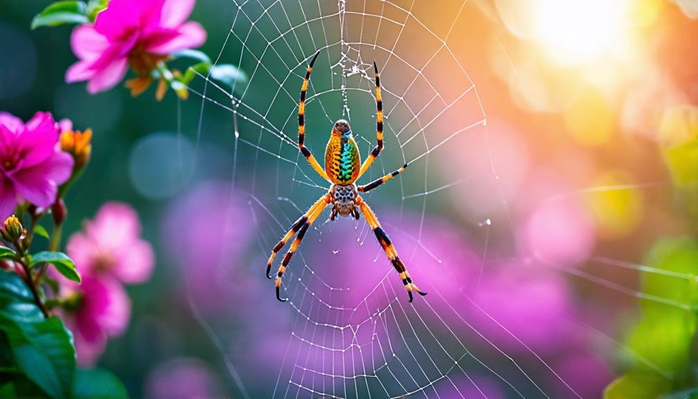 orb spider eats hummingbird