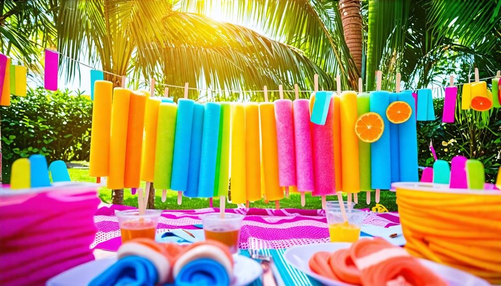 pool noodle popsicle garlands